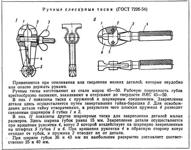 Для чего на тисках поставлены непростые гайки а барашки рисунок 68