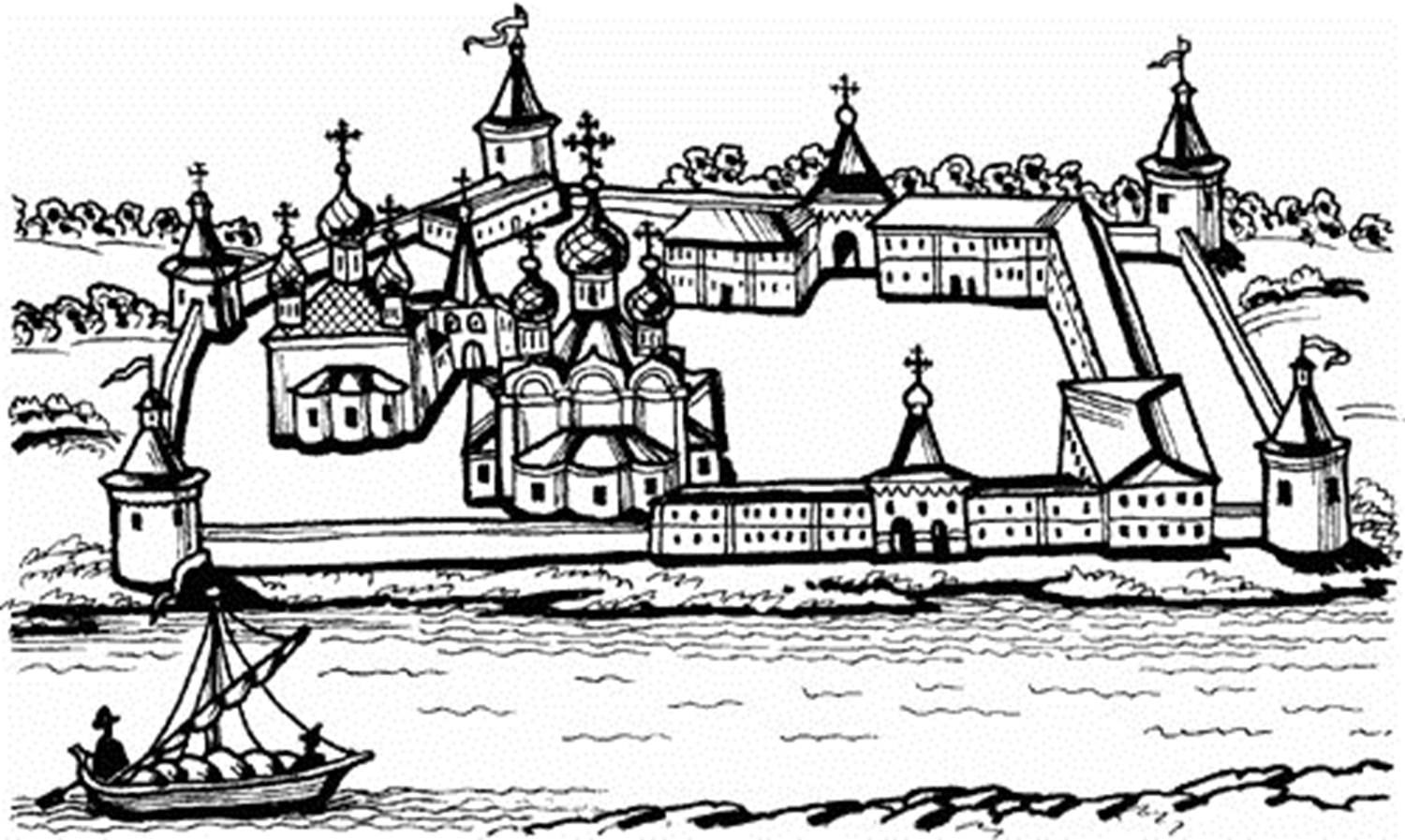 Ипатьевский монастырь Кострома рисунок