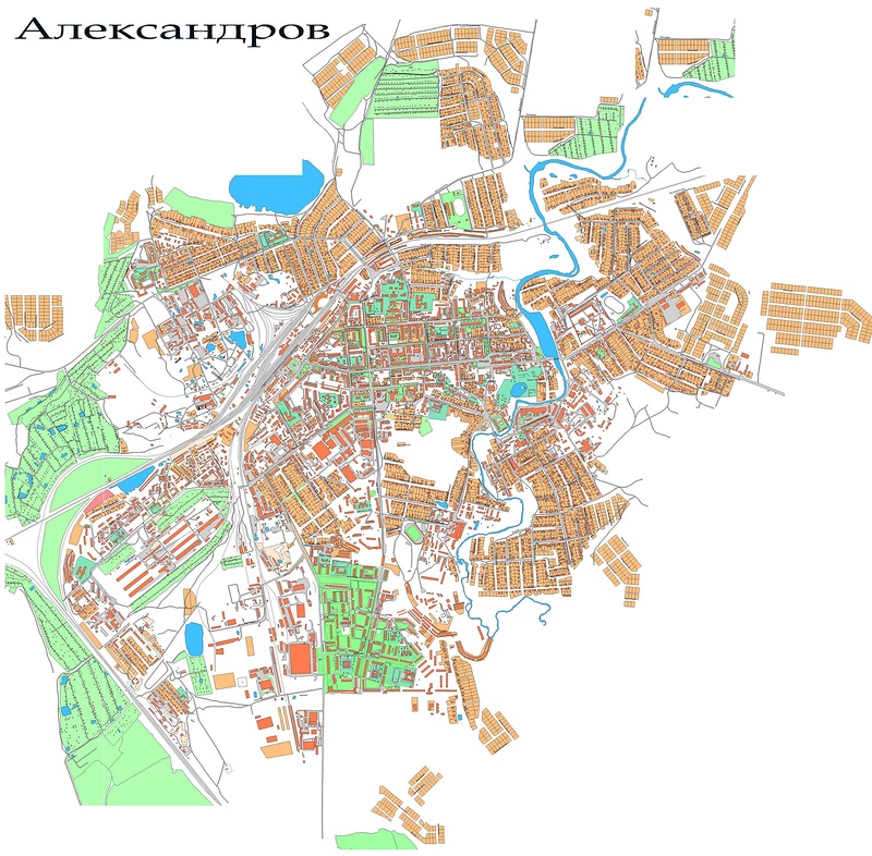 Карта александрова владимирской области с улицами и номерами домов