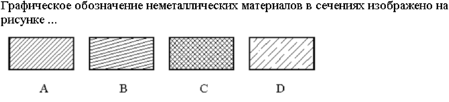 Фигура сечения на изображении разреза штрихуется в зависимости от